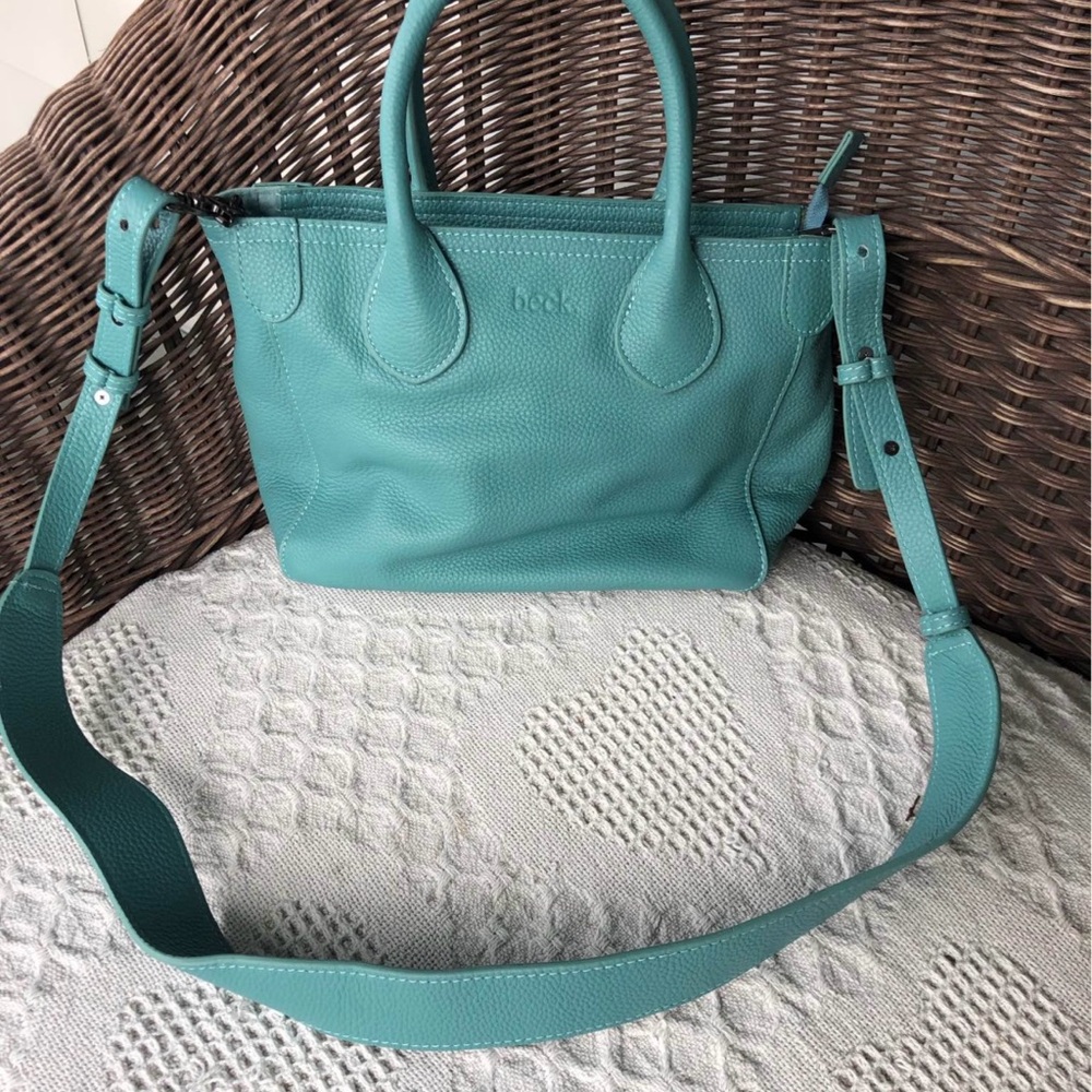 Teal Leather Beckini Bag